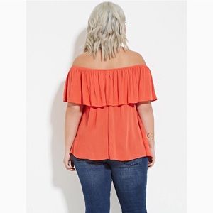 forever 21 plus size off the shoulder top